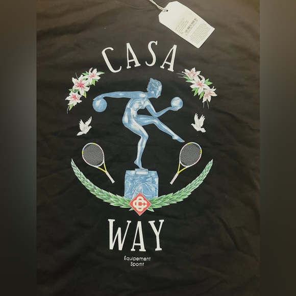 NWT Casablanca Tennis Club Graphic T Shirt Statue En Marbre Size XL Black - Picture 2 of 6